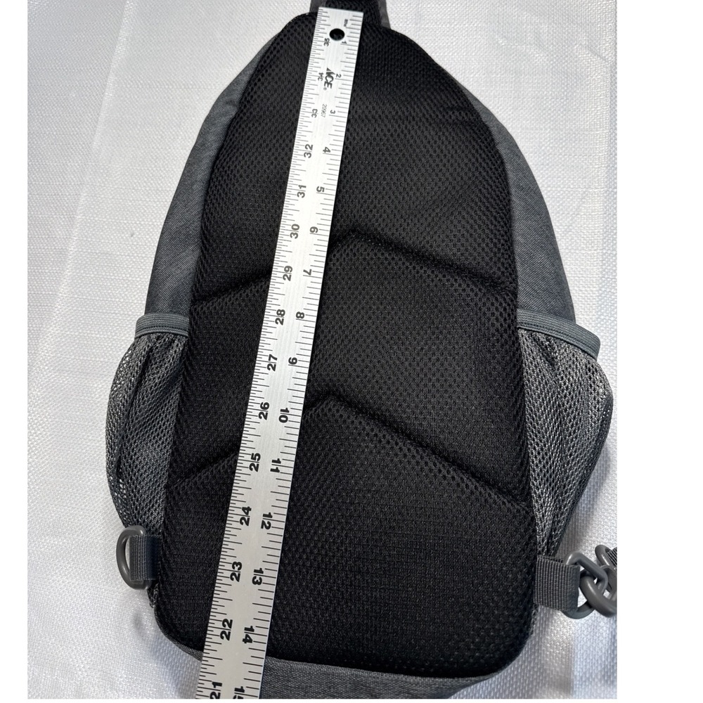 Waterfly Sling Backpack Gray Crossbody Shoulder Bag Hiking Daypack Travel Bag - Picture 5 of 7